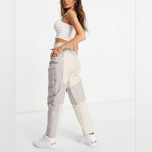 Air Jordan Cozy Girl Utility Puffer Pants Women's L Synthetic-Fill Belted Grey - Picture 7 of 15